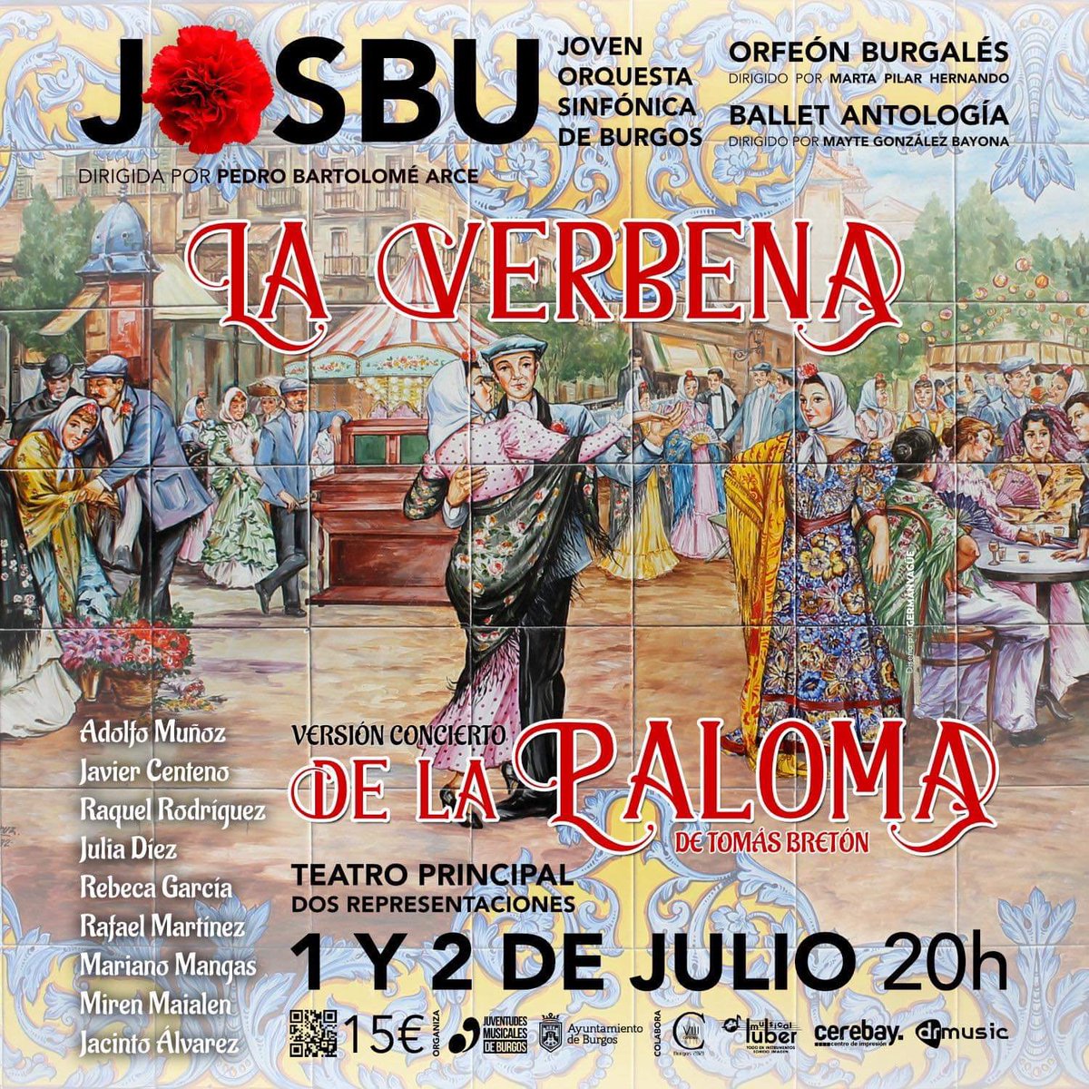 Publi_Burgos's tweet photo. La Joven Orquesta Sinfónica de Burgos vuelve al Teatro Principal de Burgos con  la representación en forma de concierto de 'La verbena de la Paloma', a las órdenes de Pedro Bartolomé, https://t.co/1yJ8Aq1ULc    Lunes 1 y martes 2 de julio, durante las fiestas. Entradas: 15€. https://t.co/h4QXoUkfIE