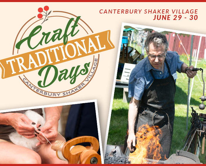 ShakerVillageNH's tweet photo. Join us this weekend for Traditional Craft Days! 10-4 both Saturday &amp; Sunday. Visit our website for a full schedule &amp; list of participants: https://t.co/rd0M2tlii1.
Thank you to our sponsors: @NHtradarts, @MtWashCogRR, &amp; Sullivan Creative. #nhshakers #nhcrafts #traditionalcrafts https://t.co/dVa4bDReqe