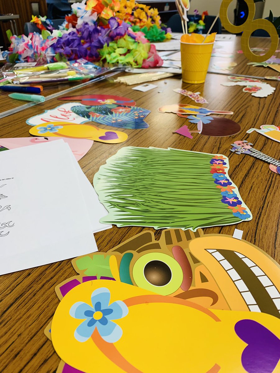Lots of arts and crafts stuff tonight Hawian #autism adult social group