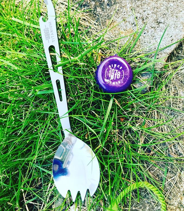 craftbeermutt's tweet photo. Happiness is opening a #craftbeer with my new titanium spork #gearfreak #bivvylife #microadventures #betterbybike https://t.co/7JbJ1x4y46 https://t.co/CwVfAy0syT