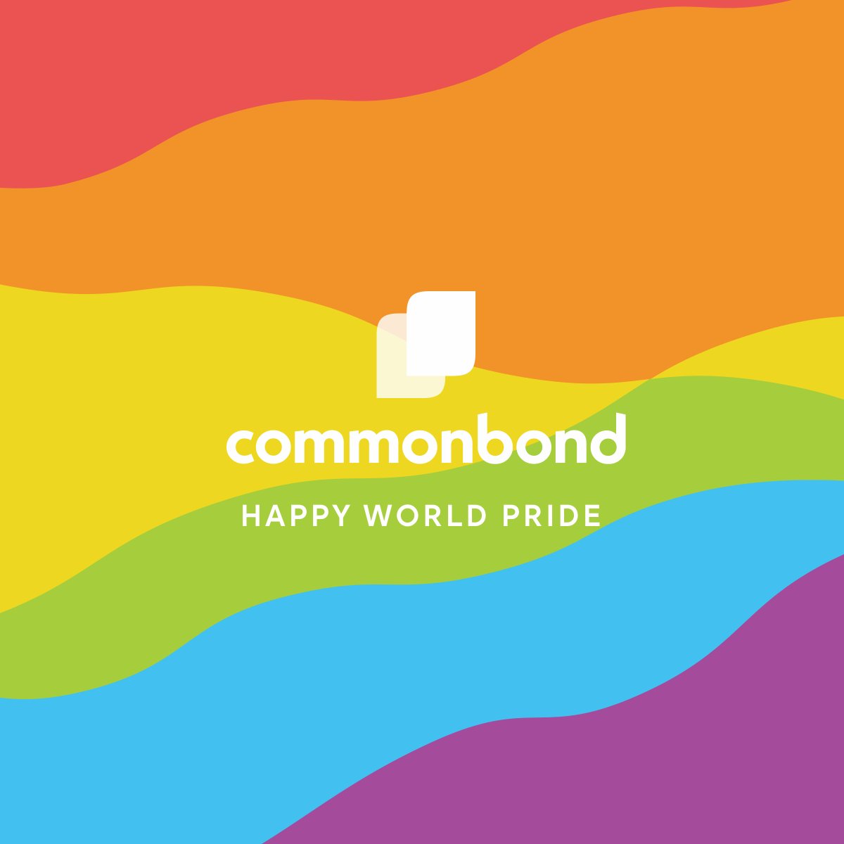 This and every month, we're proud to support YOU, because you are strong and passionate and brilliant. We continue to be amazed and inspired by you. Let's celebrate! 🌈 Happy #WorldPride, from CommonBond ❤️🏳️‍🌈