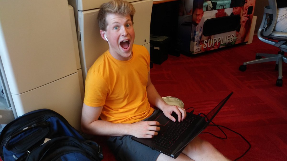 JagTVNews's tweet photo. Jag TV's @evanjaycook is excited that his project is nearly done at the Mizzou Journalism Camp. Sharpening his skills for his upcoming senior year at South High School. @bssjaguars @BSSDnews https://t.co/rqRfwFlXqY
