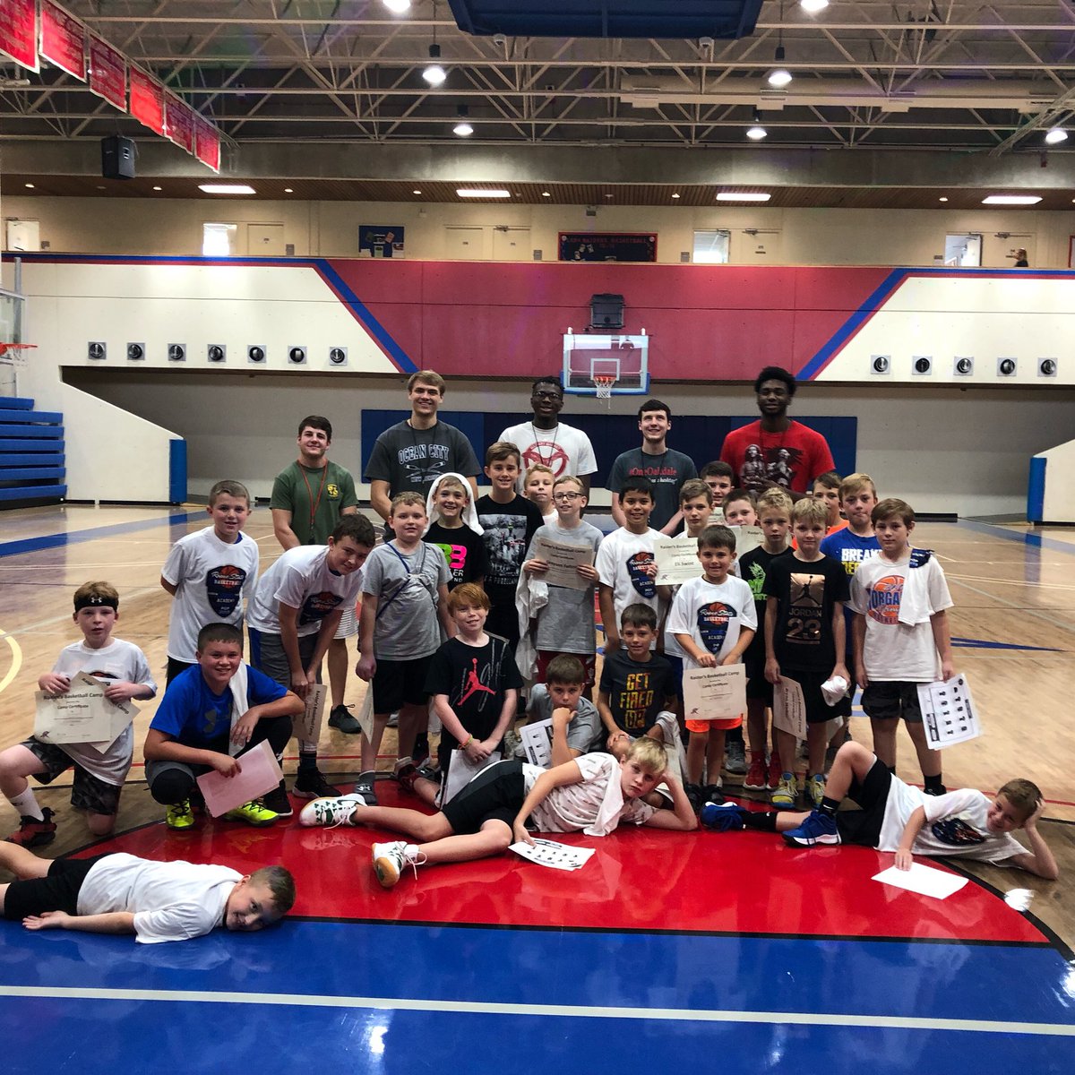 RSCCBasketball's tweet photo. THATโS A WRAP, FOLKS! The NBA League (Younger Division) with their coaches after finishing a FANTASTIC week at Raider Basketball Summer School! See you all this winter! #BuiltByRoane๐ก https://t.co/taXMXo70lZ