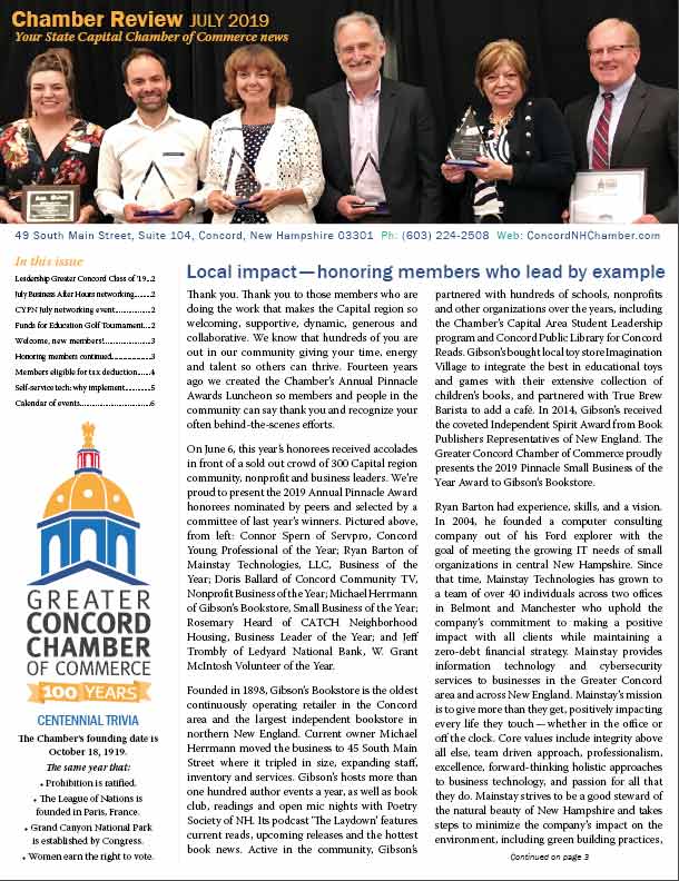 concordchamber's tweet photo. Read the July #ChamberReview for updates on people, events, new business tax deductions, consumer preferences, networking opportunities in #NH and more: https://t.co/c18KZnS0qY https://t.co/aZd1anrtn3
