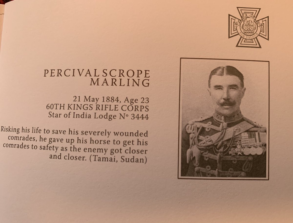 Honoured to be present at the Unveiling &amp; Dedication of the Victoria Cross Remembrance Stone by The Grand Master <a href="/UGLE_GrandLodge/">United Grand Lodge of England</a>.Sir Percival Marling awarded the VC after risking his life to save others at the Battle of Tamai, Sudan.A member of Striguil Lodge 2186. DPGM <a href="/9875Afl/">AFL 9875</a>