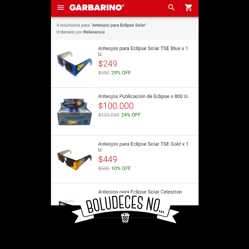 Colaboración: Noelia #boludeces #no #ofertas #sale #eclipse 😎🤯👉👌