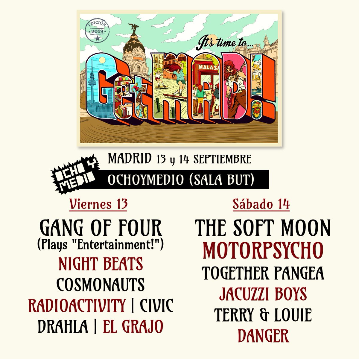 We play the brilliant <a href="/GetMadFestival/">GetMAD! Festival</a> on Sept 13th with <a href="/thenightbeats/">Night Beats</a> <a href="/__cosmonauts__/">Cosmonauts</a>  and many others. 
hyperurl.co/happynow