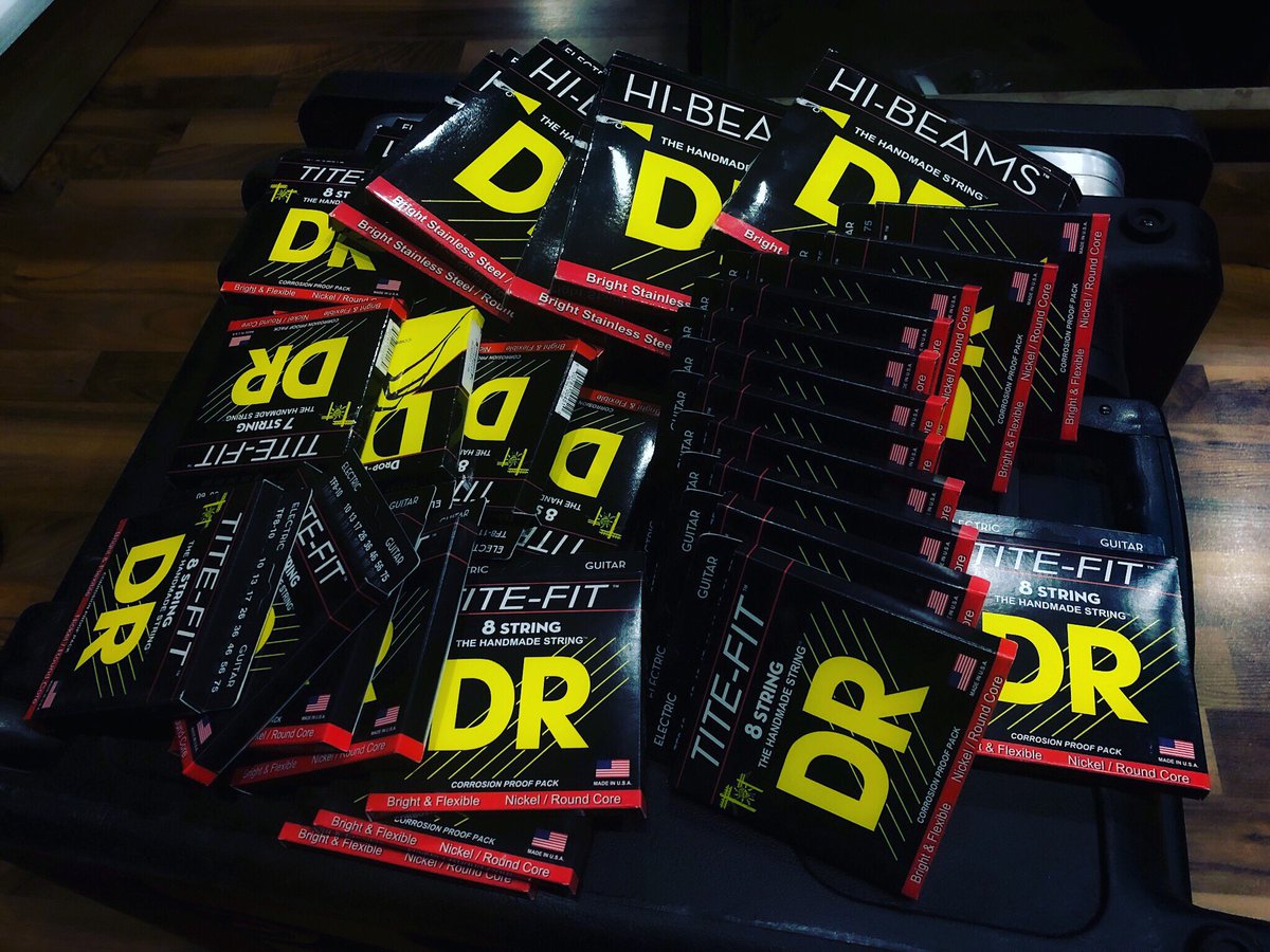 Thank u <a href="/drstrings/">DR STRINGS</a> for refilling our stock for upcoming shows! #drstrings #mdbundefeated