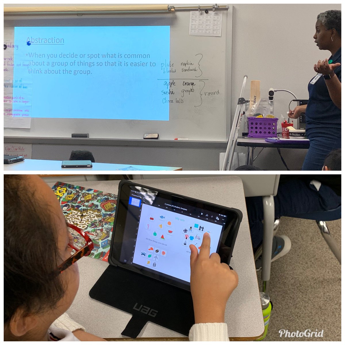 MsAyersGrad's tweet image. Today’s vocabulary word - ABSTRACTION. Now, let’s use “Silly Sets” to deepen our understanding. @HicksTigers @MsUnthank @SimsBusyBees @AliefTech #AliefCodingCamp #EveryoneCanCode