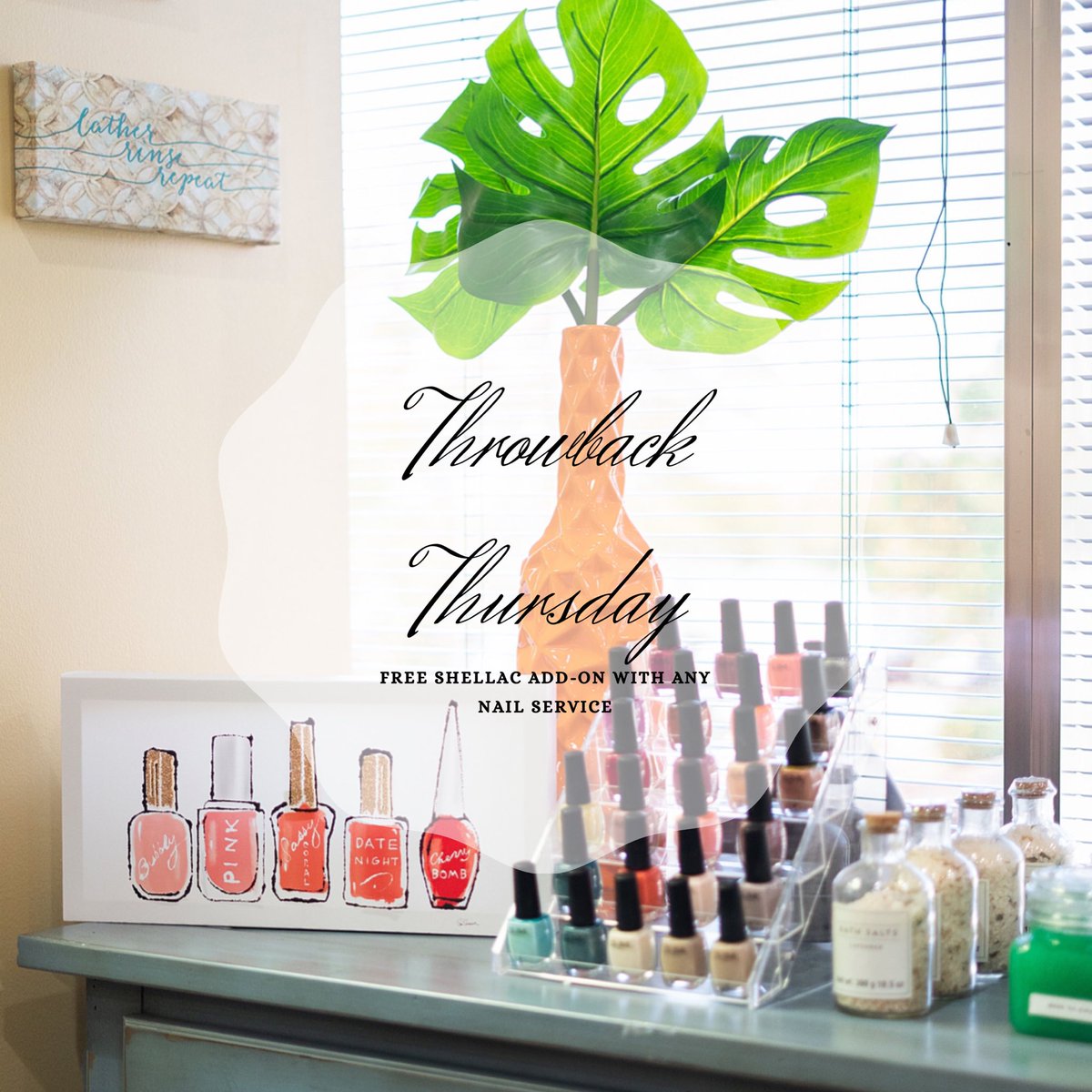 FootTherapeutic's tweet photo. ✨Throwback Thursday Special ⁣⁣
⁣⁣
Free shellac add-on with any nail service 🤗⁣⁣
Click link in bio to book! Walk-ins welcome. ⁣
⁣⁣
#tbt #tbtspecial #nails #houstonnails #houston #pharmaceuticalrep #nurse #doctor #medicalcenter #shellac #cnd #opi #houstonnailsalon https://t.co/c4tSStmFAZ