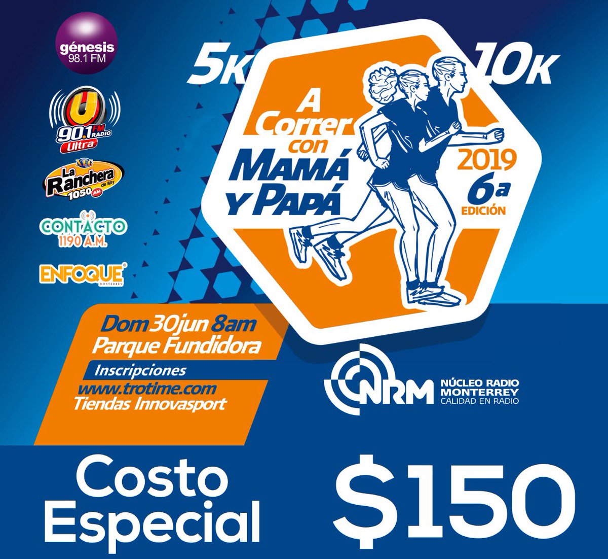 genesis981fm's tweet photo. #runnersmty los invitamos a nuestra carrera "A correr con Mamá y papá 5 y 10k" registro en nuestras oficinas 💜 https://t.co/EMcWiGPY6H