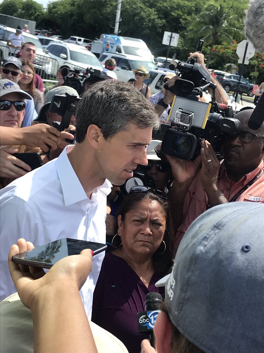 „He who denies the stranger or the outcast, also denies America“. #BetoForAmerica2020 visits #Homestead detention center.