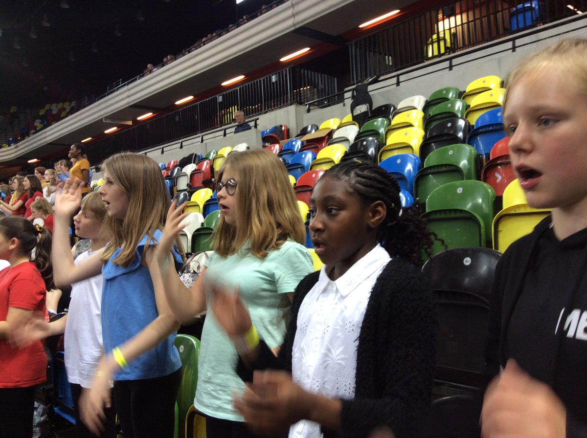 HillView_Music's tweet photo. The Carmen Crew (as they are now to be known!) performing at the CopperBox Arena last night. We couldn't be more proud of them all! #EducationWithCharacter #unitedopera @RoyalOperaHouse @Voices_Found https://t.co/jfWzoNxWuI