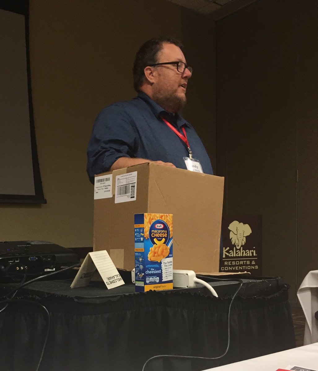 abc123teacher's tweet photo. How is this box of Kraft Mac & Cheese part of creating an unforgettable lesson? Stay tuned... @andyvanweele #EdTechLead19 https://t.co/C8OLbjaKH0