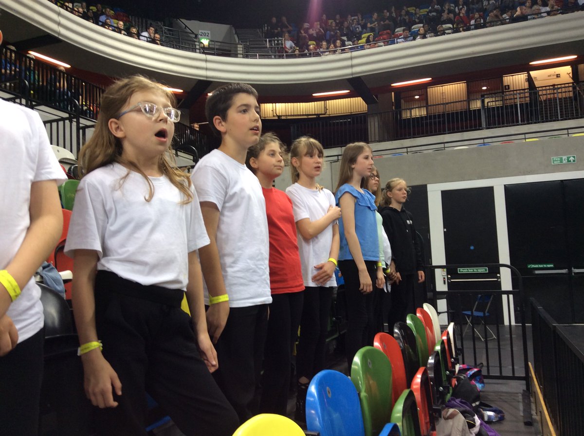 Hanwell_Music's tweet photo. The Carmen Crew (as they are now to be known!) performing at the CopperBox Arena last night. We couldn't be more proud of them all! #EducationWithCharacter #unitedopera @HanwellFields @RoyalOperaHouse @Voices_Found https://t.co/x4tOKvlYrW