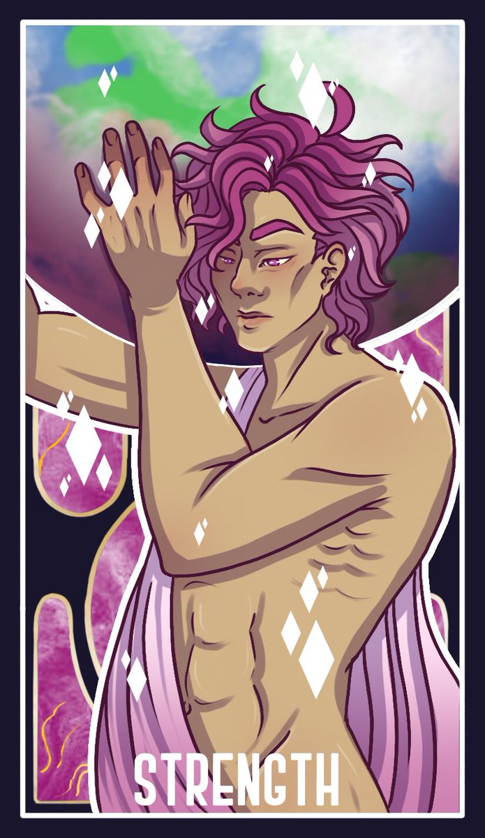 KKnightArchive's tweet photo. Strength 
#characterdesign #procreate #OC #originalcharacter #art #illustration #digitalillustration #lgbtqartist #anime #cartoon #drawing #graphicdesign #queer #tarot #Tarotcards #Strength https://t.co/csk7dUSC5p