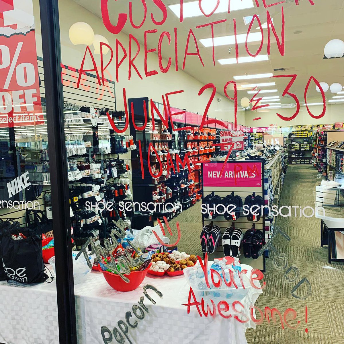 ThreeStarMall's tweet photo. @ShoeSensation is hosting a @Bridgestone Friends and Family event Thur/Fri Enter to win door prizes and a free pair or work boots PLUS get 20% off a single item! 

Don’t work for Bridgestone not a problem! Shoe Sensation customer appreciation starts Sat and Sun! *exclusions apply https://t.co/Fy2lDLv9LM