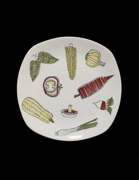 JaneAudas's tweet photo. We got talking about plates at #MATech2019 which made me want to go and look at some. Here's a favourite Conran design in the V&A. I particularly like the radish: https://t.co/XJ4L1xkKKd https://t.co/JBeaCaUNf9