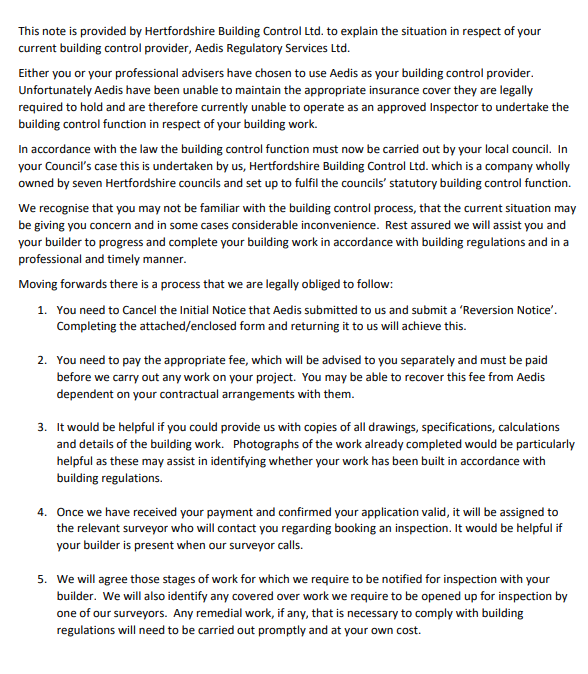 myk3333's tweet photo. @Mrs_Sneds @AedisHQ @glaminteriors1 Yes that's it you need to reverse the application, once done, the council take it on as if it was from scratch. see attached the process. note 5 is rather worrying! there is another step (6) but that just states that once everything Is signed off they will issue the certificate. https://t.co/exOZp5uMAj