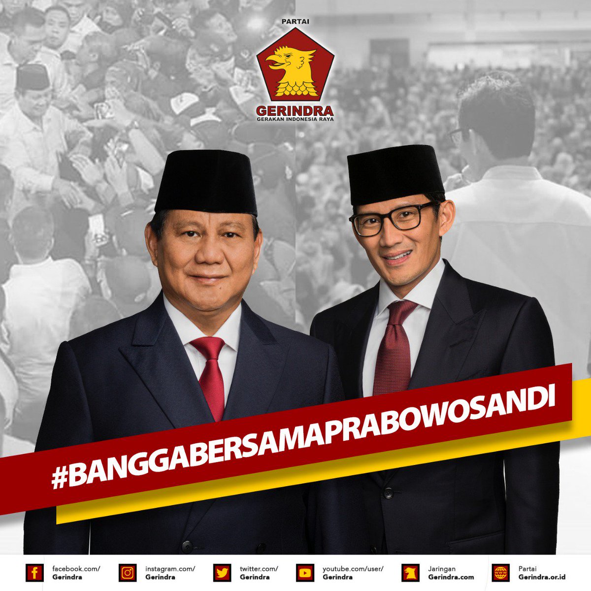 Kami akan terus berada dibarisanmu dalam perjuangan mewujudkan Indonesia yang adil dan makmur. #BanggaBersamaPrabowoSandi