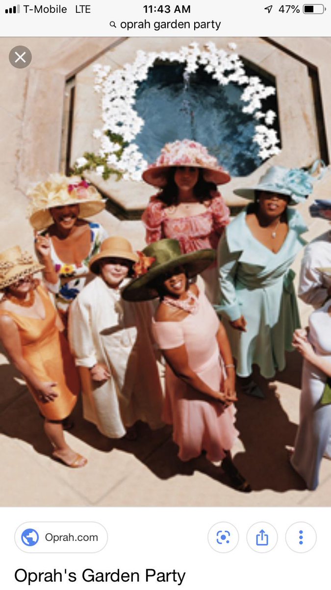 LauraMYT's tweet photo. So @Oprah I’m getting married and my bridal shower is themed “Laura’s Garden Party” 👀 any chance I can borrow that light blue/teal dress?? Gayle’s is a winner too! #realquestion #askoprah #oprahcan #whynot #daretoask #gayleforthewin https://t.co/rHNXpR7cZK