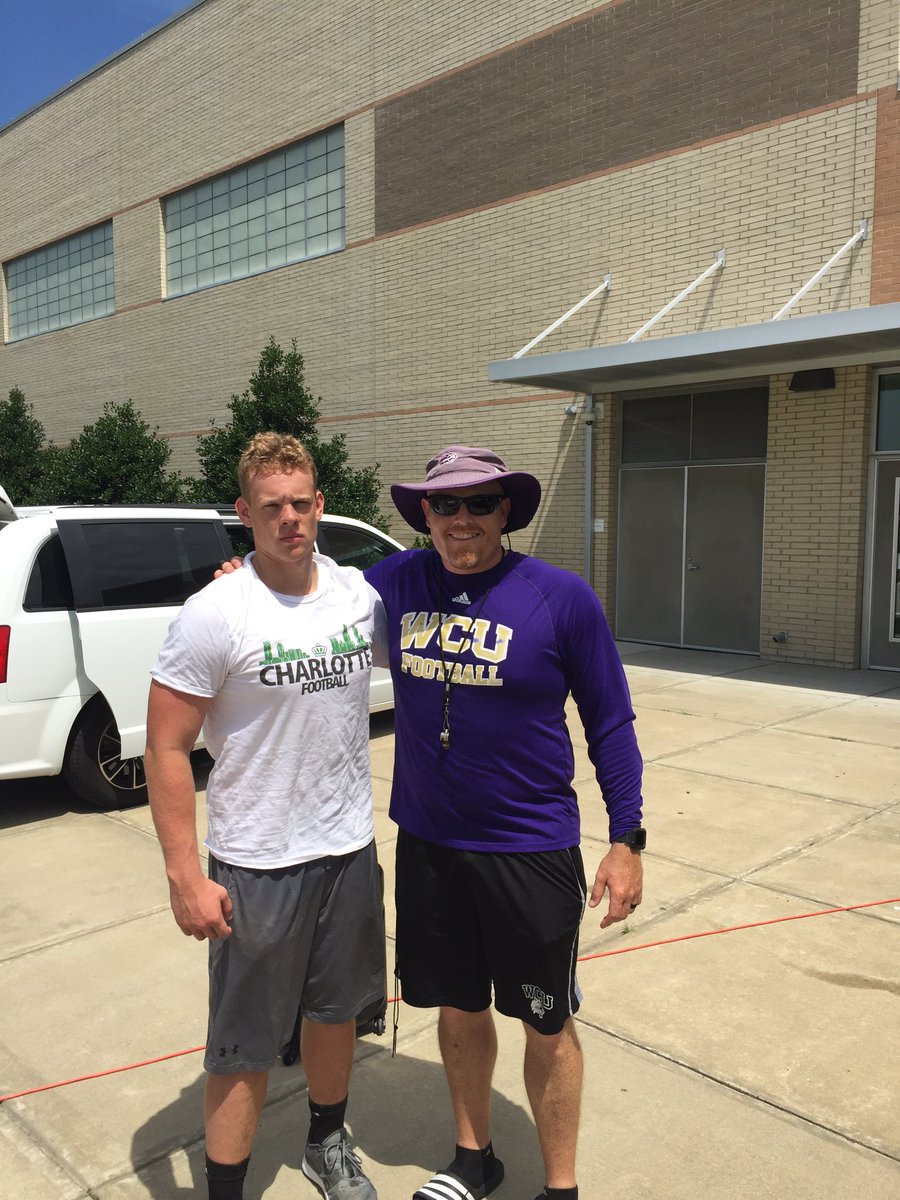 Had a blast today with @WCU_FB @CoachHoltWCU