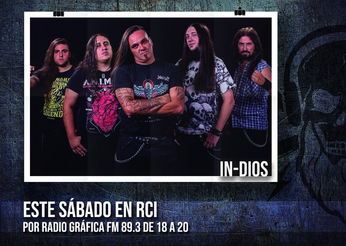 RCIRadioOk's tweet photo. #EsteSabado 📆✔
Nos visita #InDios
Vamos a hablar sobre su primer disco #AlmasNegras 💿 y todo lo que se viene este año 🎸
📻 No se lo pierdan, de 18 a 20 hs x @RadioGrafica893 📻 https://t.co/xlESG6Wjjl