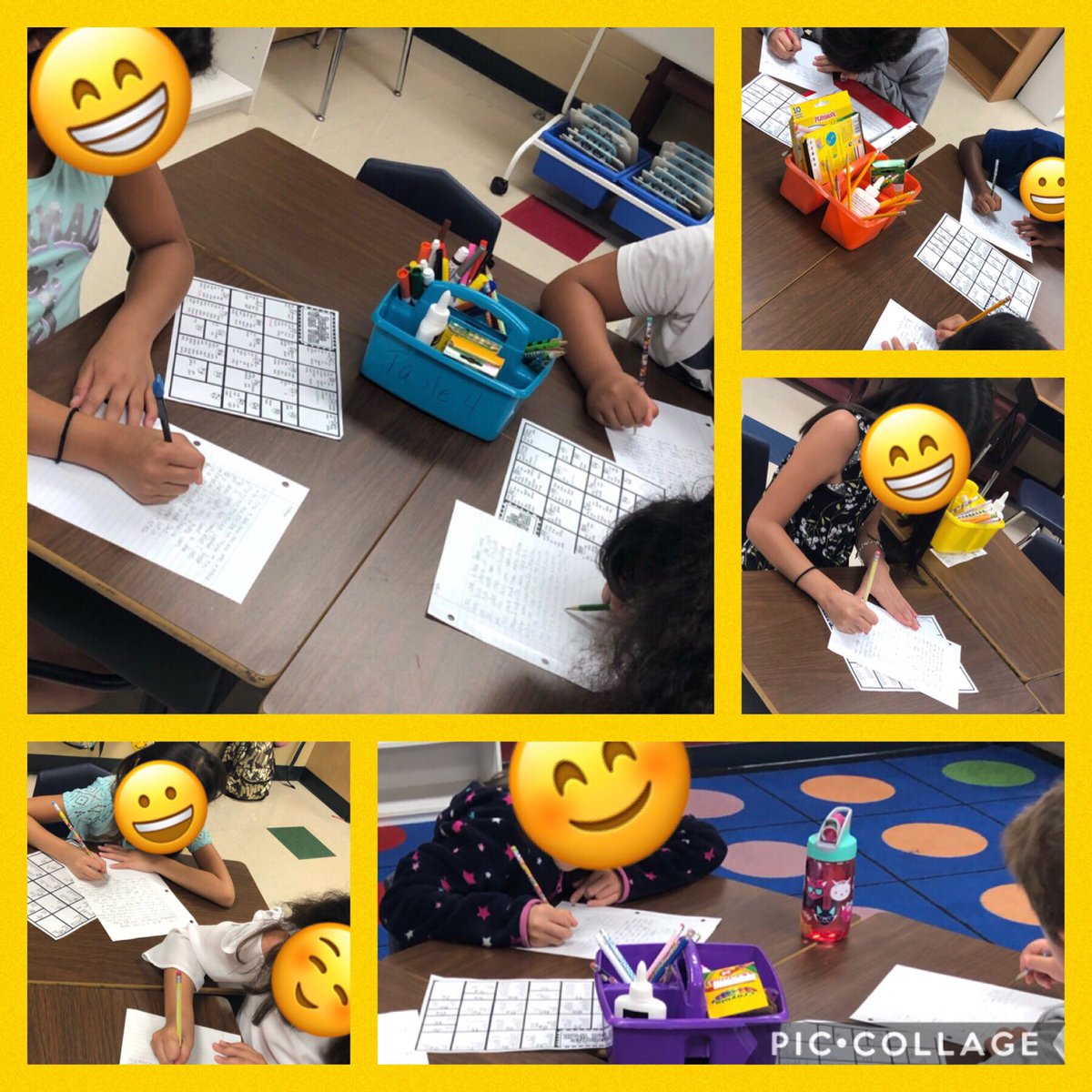 RomeroCelina_1's tweet photo. Winding down Summer School with some creative free writing! Students began a story, then traded papers every few minutes until their story made a full rotation in their groups. Each new writer added to the story. The ideas these 3rd graders came up with were amazing! #nisd https://t.co/qLx1Qzr1ZE