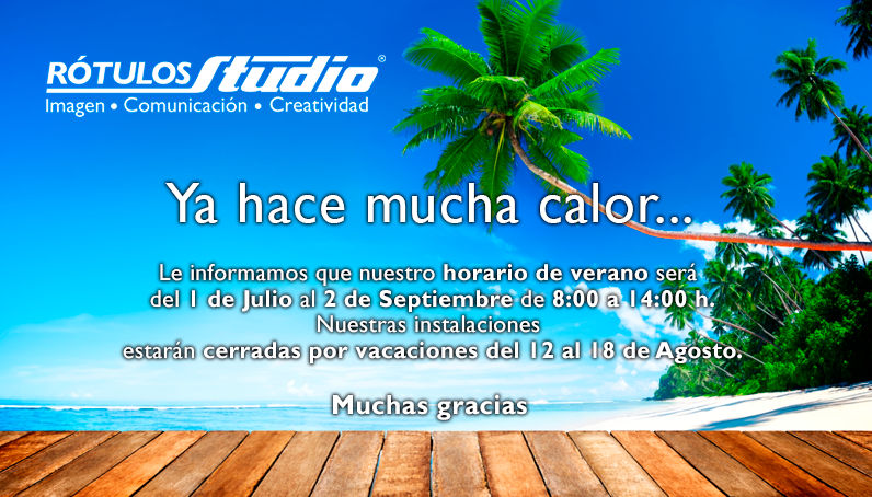 RotulosStudio's tweet image. INFORMAMOS DE NUESTRO HORARIO DE VERANO ...
PUFF.... YA HACE MUCHA CALOR.....