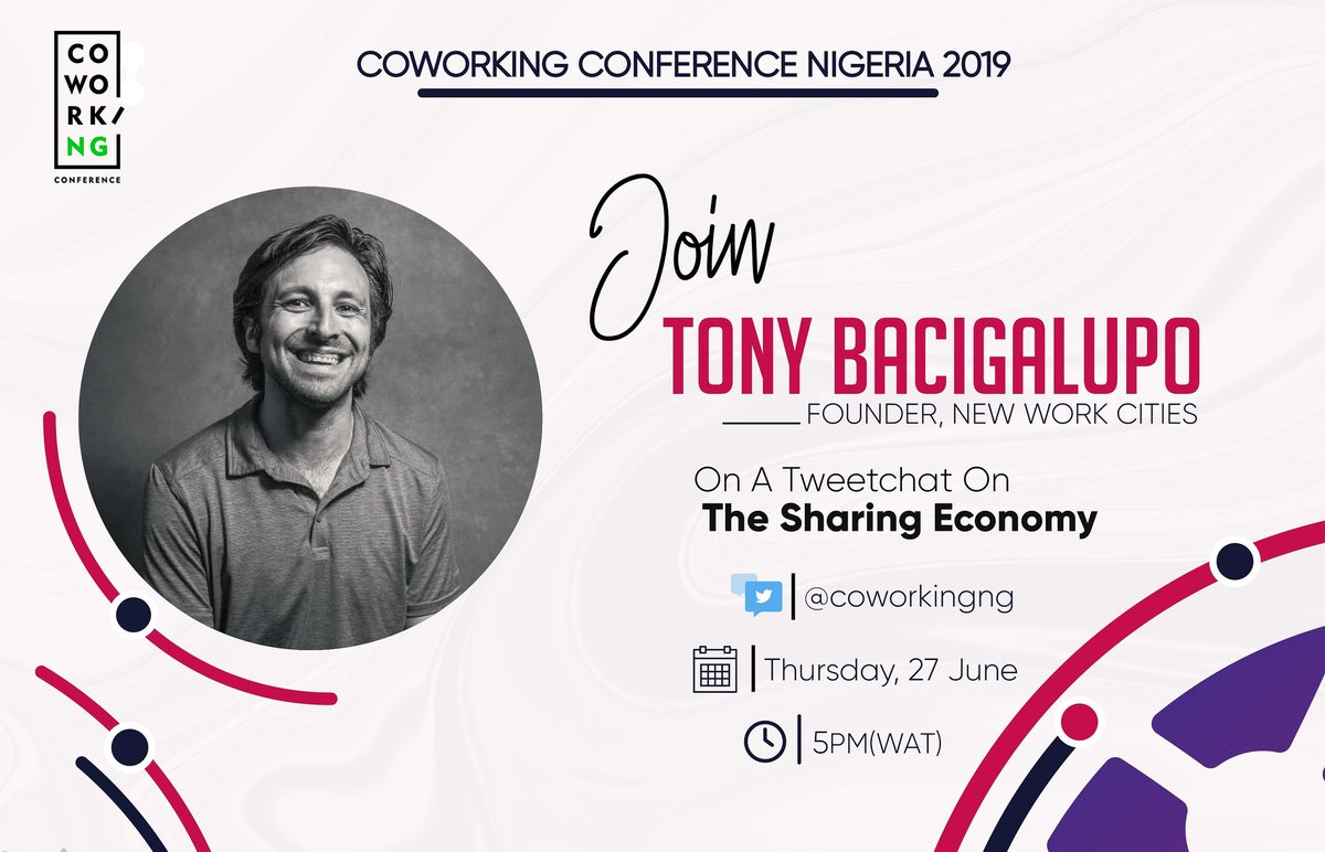 CoWorkingNG's tweet photo. Coworking, The Sharing Economy and the future! Join in the chat with @tonybgoode founder @nwc!

#theSharingEconomy #NigeriaCoworkingconference https://t.co/nn1qvWZD7E