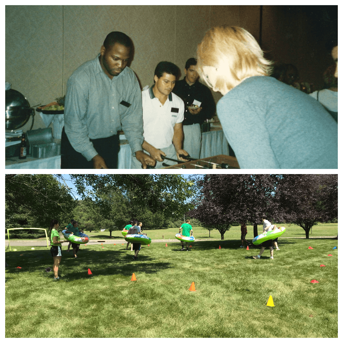 STORIS's tweet photo. STORIS’ 2019 Olympics started up yesterday. To honor this tradition, we found this photo from 1998 of a foosball match between a few STORIS employees. They made sure to bring their A game. #Celebrating30Years #TBT #STORISMemories #DiscoverTheDifference #TheUnifiedCommerceSolution https://t.co/ebg1Ui8K3N