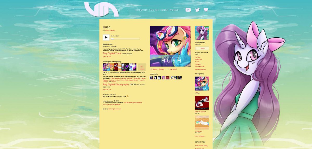 Summer Vibes = Summer Theme

Go check it out (and also listen to my music, ty) <3 #brony #mlo

violinmelody.bandcamp.com