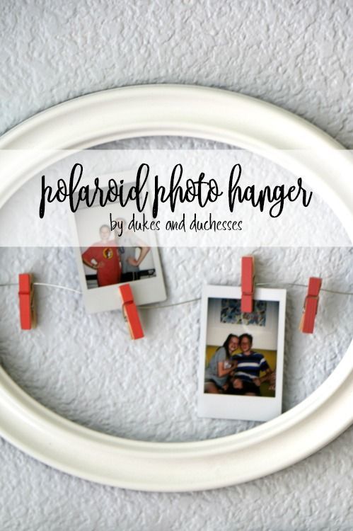Use an old frame to make a polaroid photo hanger for a tween or teen room! buff.ly/2LVpb3j