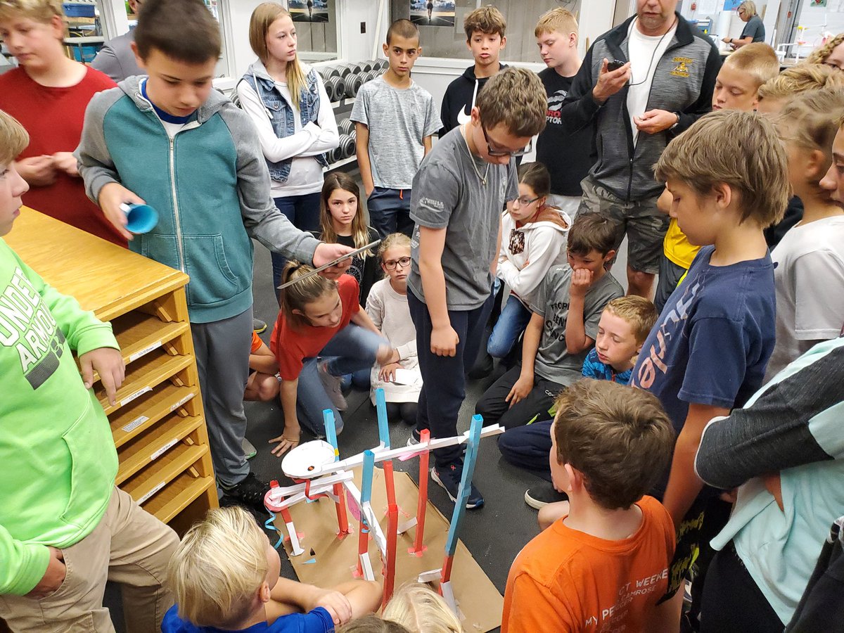 LearningwithMsG's tweet photo. Testing out our paper roller coasters today in grade 6! This has been an awesome collaborative challenge to end our school year. @BentleySchool1 https://t.co/g93p28u7He