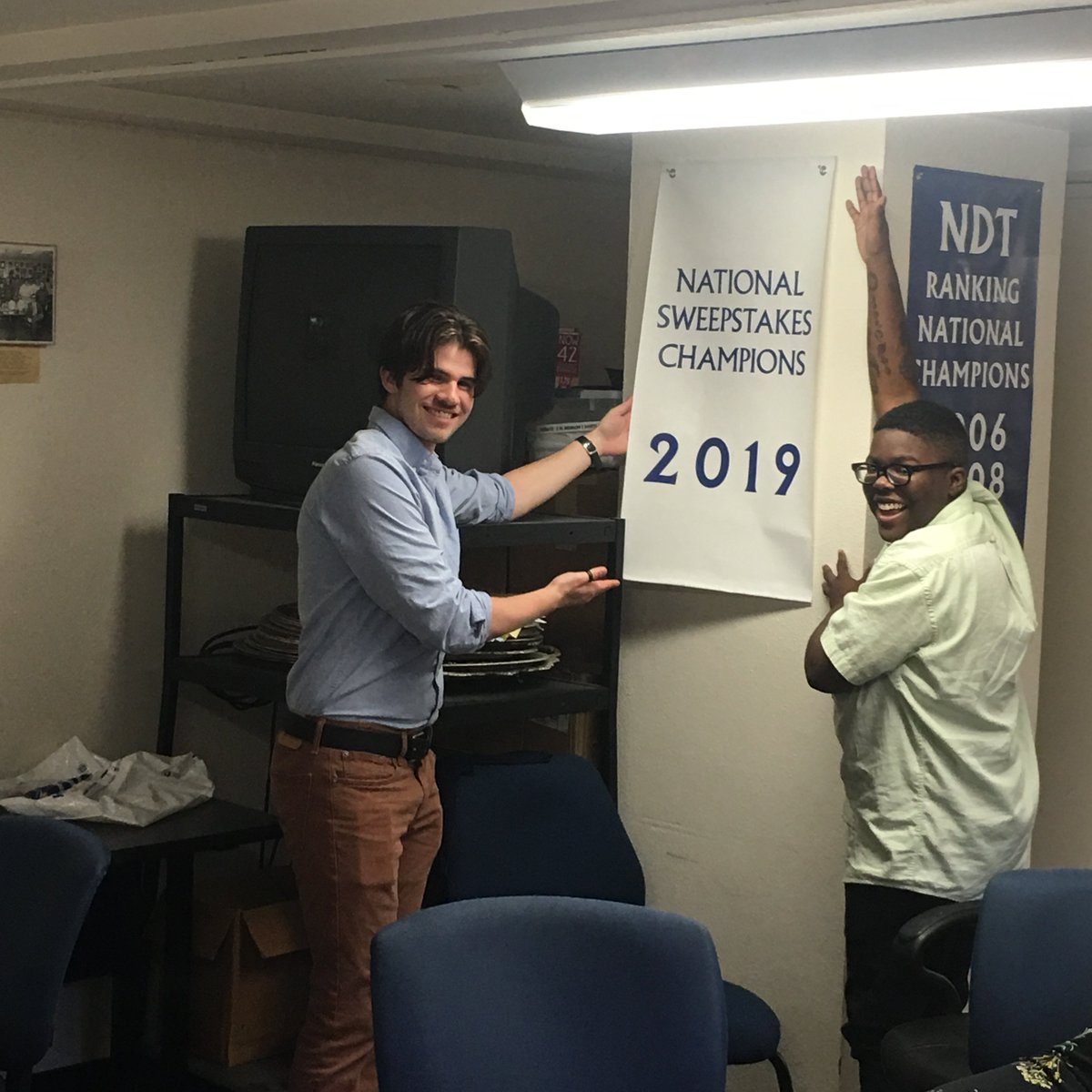 KansasDebate's tweet photo. Kansas Debate got to hang some banners this year after a tremendous season.
A National Overall Rankings Championship Banner https://t.co/2Ts00lvL0q