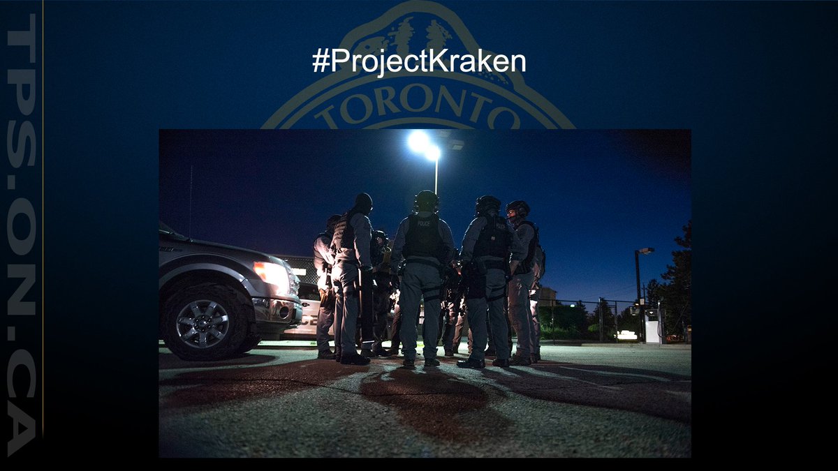 Toronto Police Chief Mark Saunders says intelligence led investigation by Major Projects Section of Integrated Gun & Gang Task Force of "Chester Le Gang" resulted in 80 arrests, 23 firearms seized as well as narcotics including fentanyl. #ProjectKraken ^sm