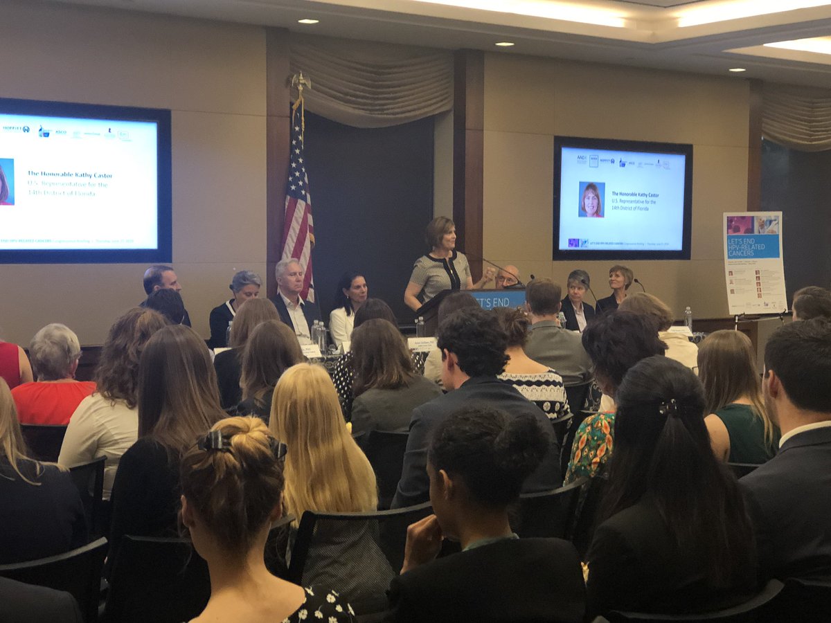 We are proud to partner with @MoffittNews and @AACR for a standing-room only congressional briefing on ending HPV-related cancers. #EndHPVcancers