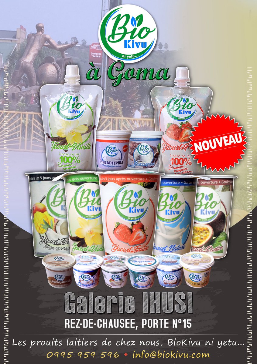 _BioKivu's tweet photo. Vous êtes à Goma, voici une adresse pour la gamme de produits BioKivu ! https://t.co/PVwMGaWNDE