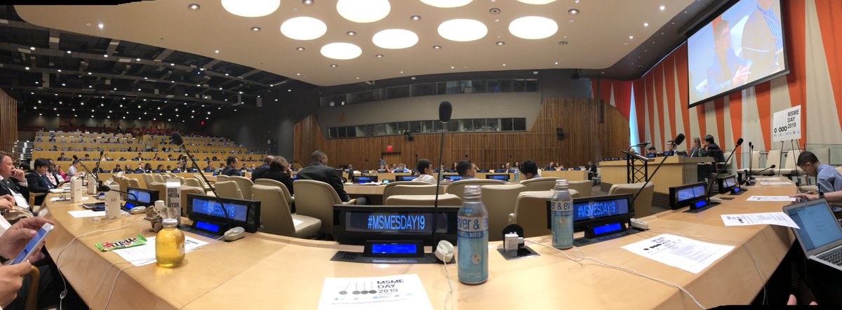 Excited to be at <a href="/UN/">United Nations</a> HQ with <a href="/UNECOSOC/">UN ECOSOC President</a>, <a href="/ICSB/">ICSB</a>, and <a href="/ITCnews/">International Trade Centre (ITC)</a> today for #MSMEDay19! #MSMESDay19 #SMEs #SDGs #smallbusiness