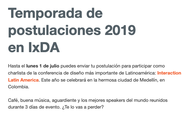 ixdasantiago's tweet photo. ¡Ya salió un nuevo #ClippingUX! Entérate sobre cómo postular a @ILA19Medellin por @rots, lee sobre #diseñouniversal por @consuelocorrea, y escucha el más reciente cap. de #beercamppodcast con @nelsonrp 🎧 ¡Revisa tu bandeja de entrada! 🤩https://t.co/PegqjLddCl https://t.co/QT2DNi7lyt
