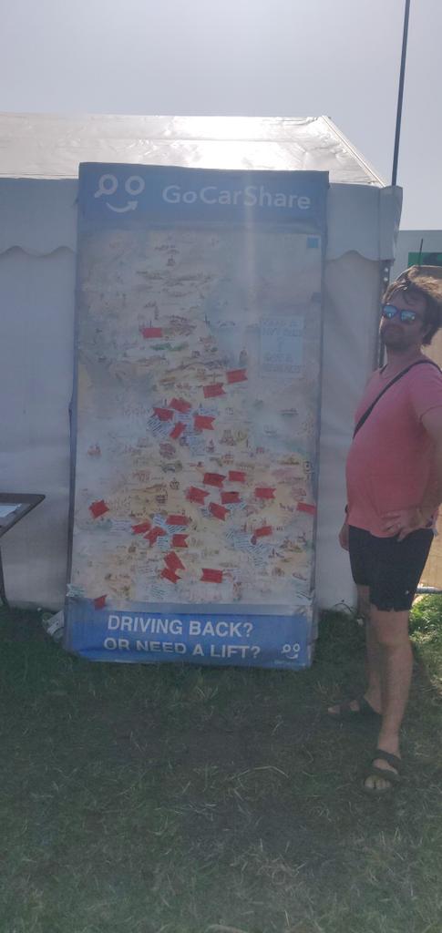 All filling up the car sharing @GlastoFest