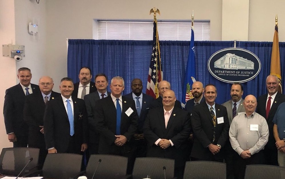 OCSheriffBarnes's tweet photo. This week I am joining with several other sheriffs in a meeting with @DOJBJA and @OJPgov to discuss strategies to address the #mentalhealth crisis in our nation's jails. I am very proud of the the work @OCSheriff's Department is doing to meet this challenge. https://t.co/6FLVGlR0WH