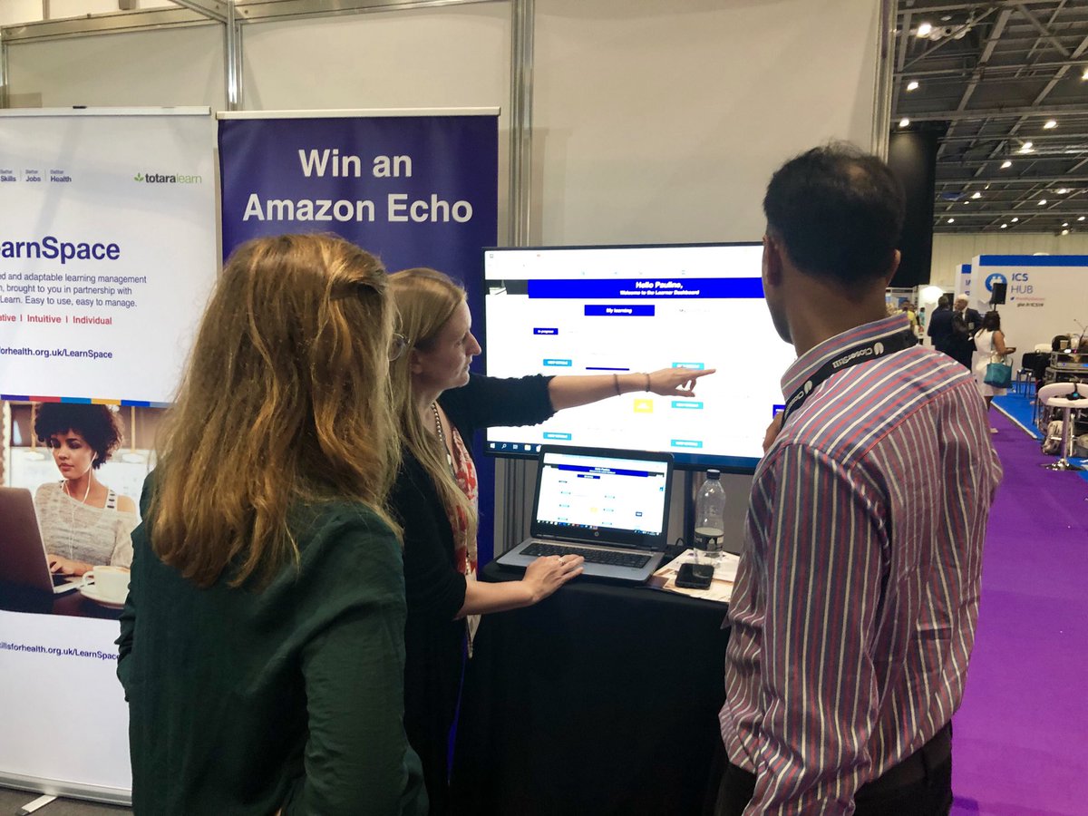 skillsforhealth's tweet photo. Thankyou for having us @CommShow @ExCeLLondon😊&amp; #thankyou to all of you for stopping by to checkout #LearnSpace, our new #learning management &amp; compliance solution, tailored for #healthcare based on @totaralearning. We look forward to following up with you! 🙏#HealthPlusCareShow https://t.co/BbfUftcBgV