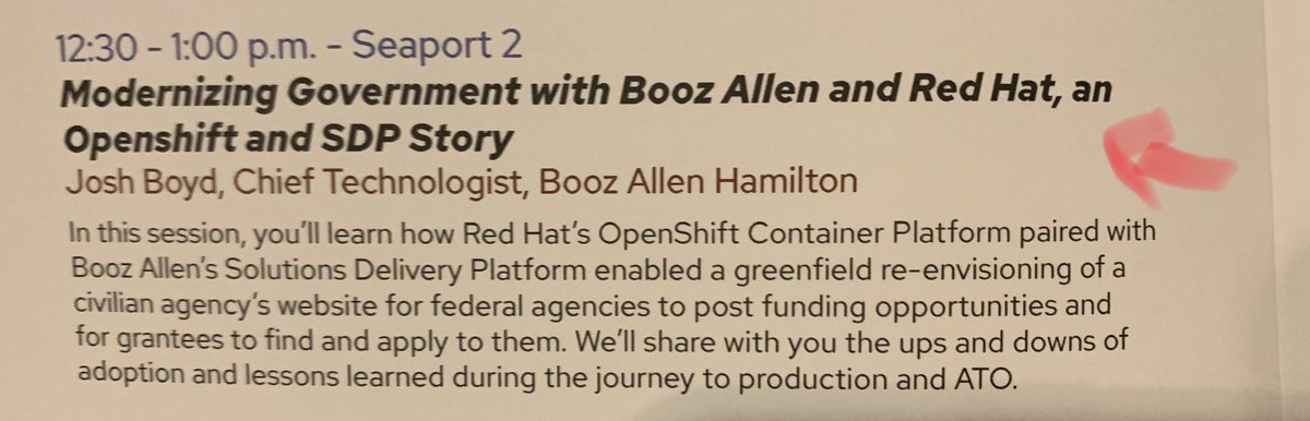 CraigSwansonVA's tweet photo. Now!! Find a seat!! @BoozDigital Solution Delivery Platform (SDP) accelerating application and It modernization to propel the PMA #makeitreal #boozAllenDigital https://t.co/ito5qHnnDS