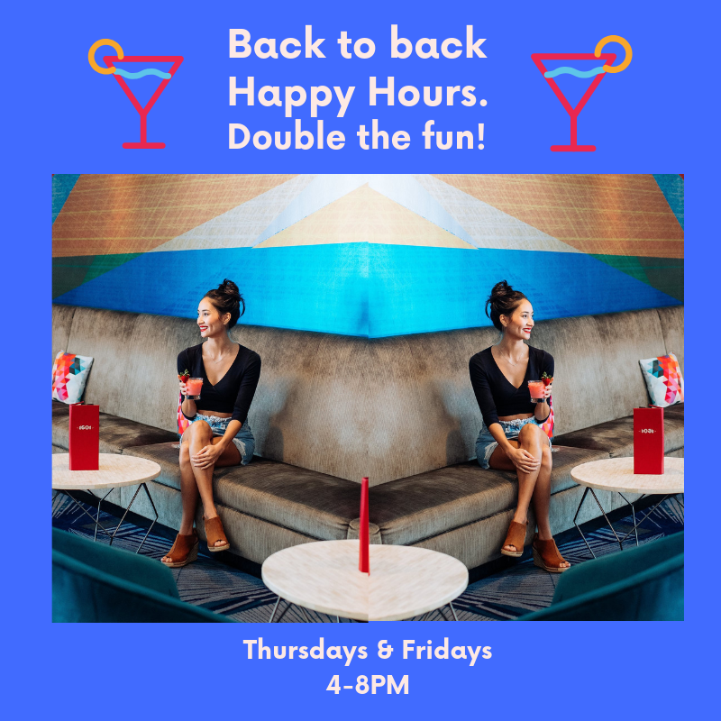 HiltonMiami's tweet photo. Start your weekend with our back to back #HappyHours - Thursday &amp; Friday at #1601Lounge! 🍹 
#MiamiHotel #MiamiHappyHour #HappyHourInMiami #MiamiDowntown #DowntownMiami #FoundInMiami https://t.co/2fep0FElT9