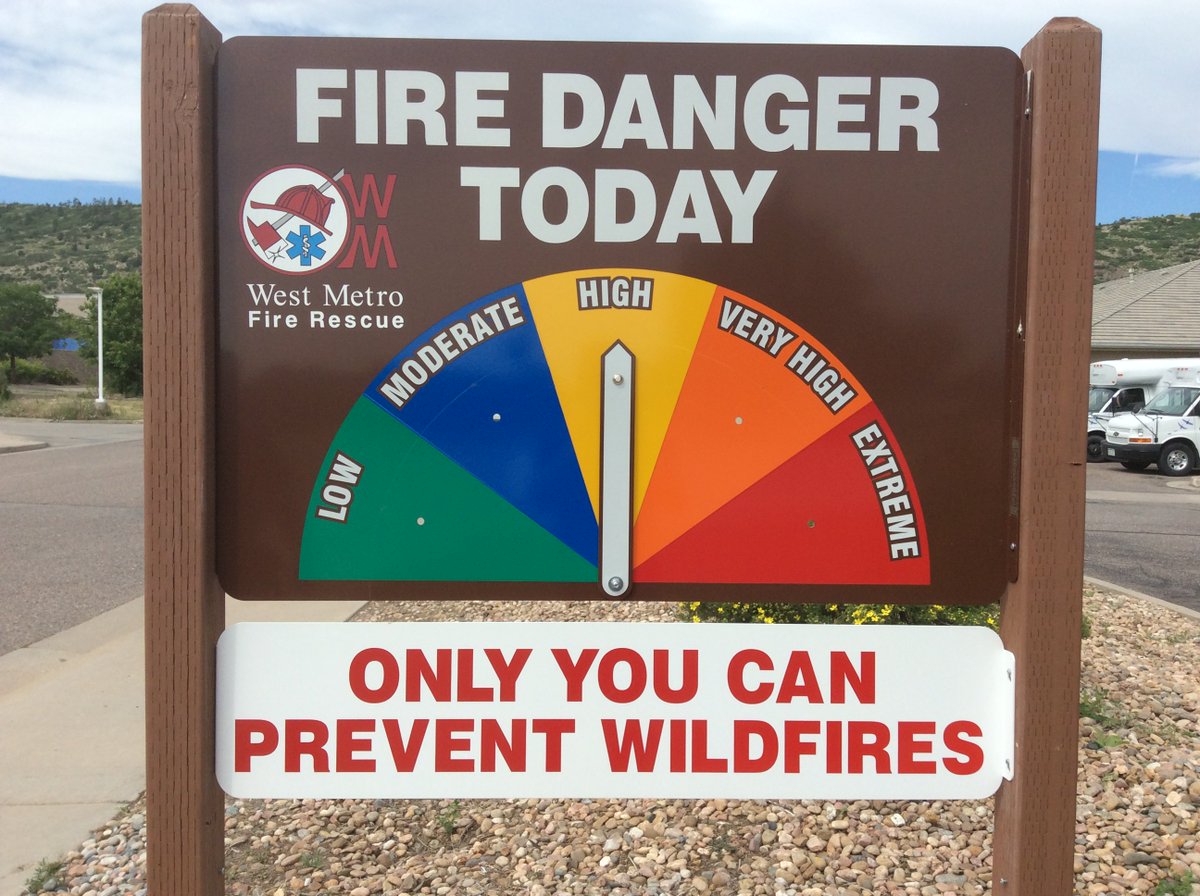 WestMetroFire's tweet photo. Warmer temperatures and lower humidity today- means.... HIGH fire danger in the West Metro district. Let's be careful out there. https://t.co/kECsVpLf9g