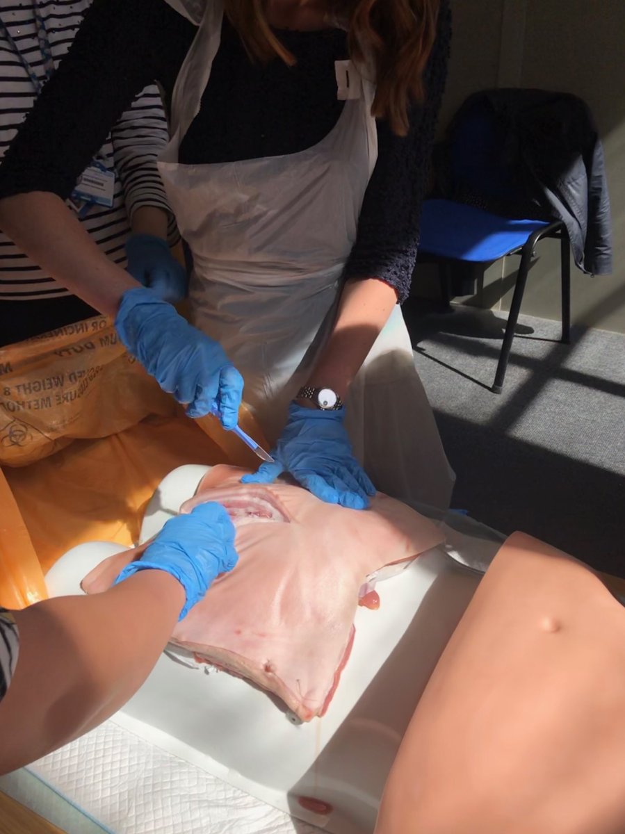 OBSevidence's tweet photo. Today we were teaching non obstetric doctors to do perimortum Caesareans. If they are to save lives we need more doctors to have this knowledge and skill. Brilliant simulator. #moms2019leeds  ⁦@JackMilln⁩ https://t.co/g7xskukEMs