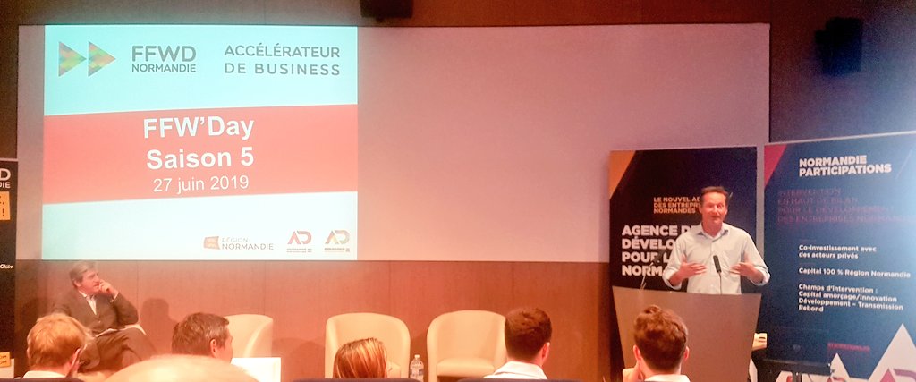 FFWDNormandie's tweet photo. #ffwday top départ Alexandre Wahl DG de l'ADN dresse les perspectives de @FFWDNormandie , accélérateur thématisé " nous allons nous appuyer sur les #acteurs phare pour favoriser la #verticalité thématique dans des domaines tels que l' #agrifood #industrie40.. #ExcellenceNormande" https://t.co/rEcDEJA96W