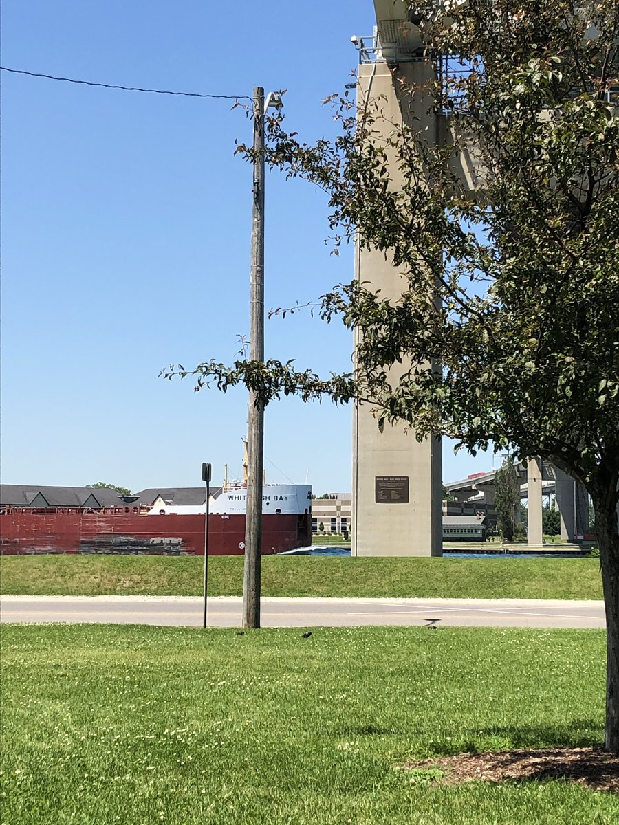 WarrenAskew2's tweet photo. Yep, bridge fries underneath @BWBCanada at #PointEdward at the border. @FBCL_SPFL @CSLships #EconomicEngines #Infrastructure #GoodsMovement #Travel https://t.co/FnY5IzKdUu