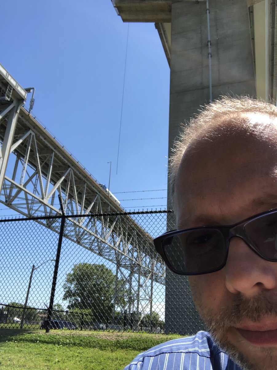 WarrenAskew2's tweet photo. Yep, bridge fries underneath @BWBCanada at #PointEdward at the border. @FBCL_SPFL @CSLships #EconomicEngines #Infrastructure #GoodsMovement #Travel https://t.co/FnY5IzKdUu